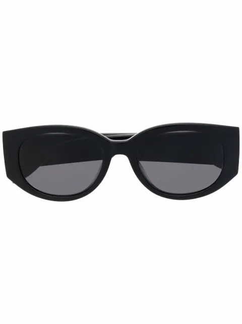 Alexander McQueen Eyewear logo lettering sunglasses Black AM0330S