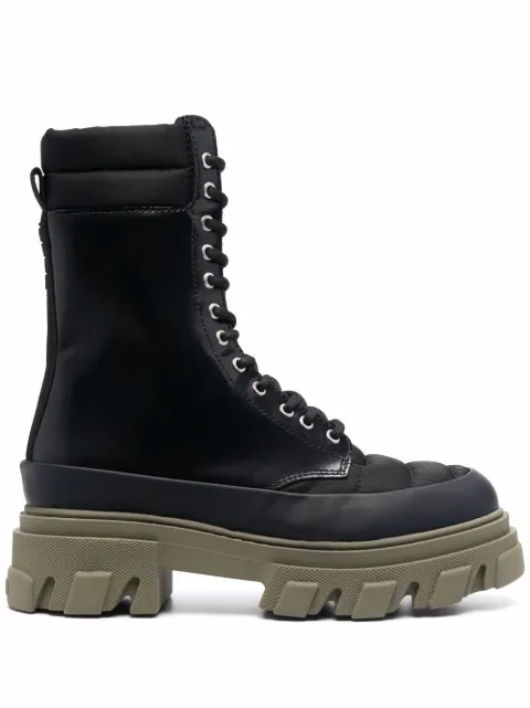 GANNI lace-up boots Black S1574