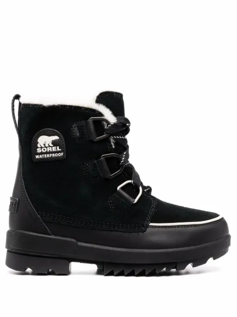 SOREL faux-fur trim suede boots Black 1886261