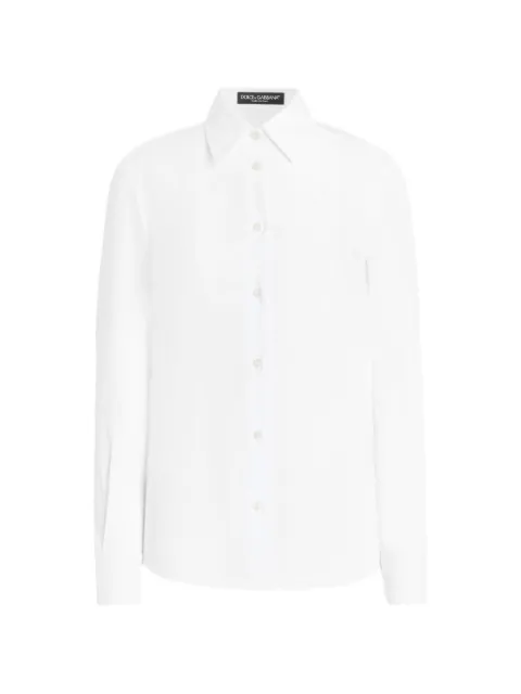 Dolce & Gabbana button-up poplin shirt White F5G19TFUEEE