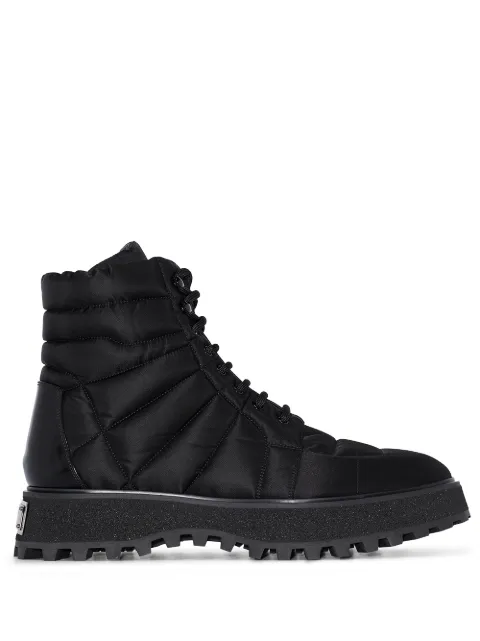 Dolce & Gabbana quilted leather ankle boots Black A60404AQ302