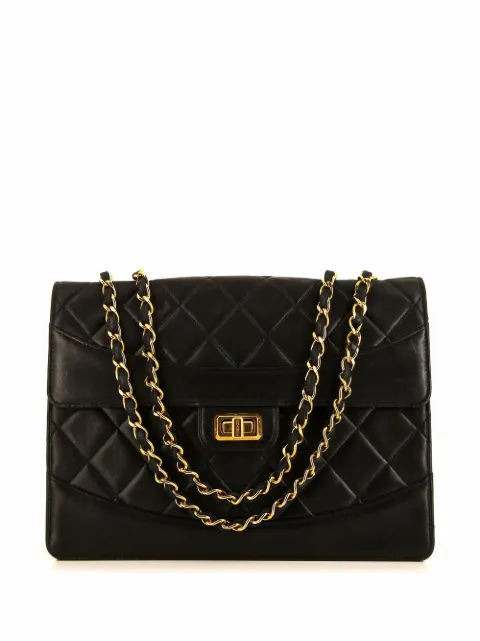 CHANEL Pre-Owned diamond-quilted flap shoulder bag Black 379614