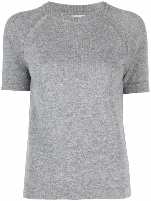 Barrie short-sleeved cashmere top Grey C166306