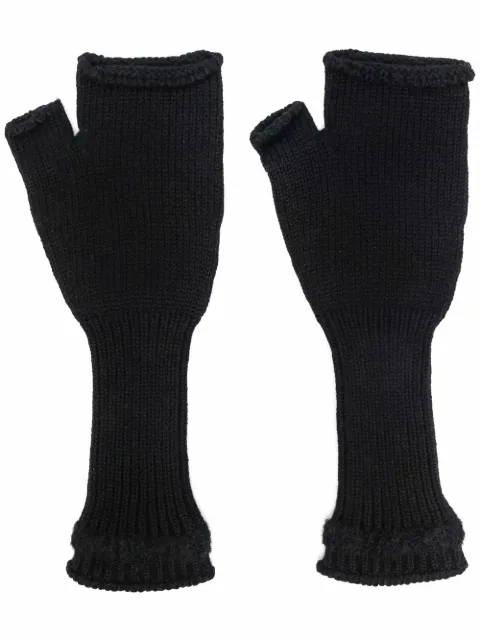 Barrie fingerless cashmere gloves Black C168835