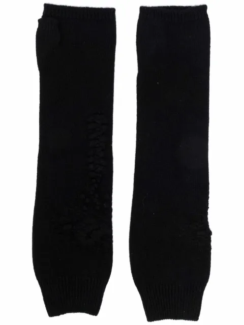 Barrie cashmere mittens Black C30832
