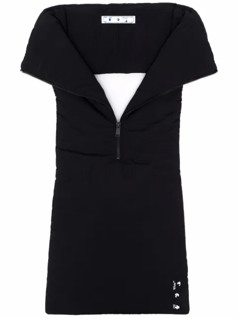 Off-White zip-up bib scarf Black OMMA022F21FAB0011001