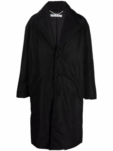 Off-White lightweight bellow-the-knee coat Black OMER048F21FAB0011000