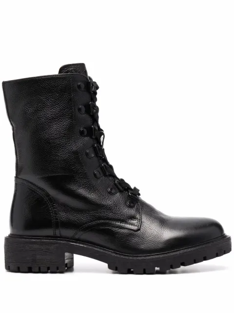 Geox lace-up leather boots Black D04FTG00085