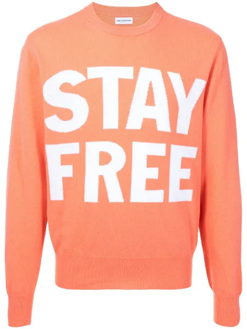 Honey Fucking Dijon Stay Free print sweatshirt Pink HFD04N001