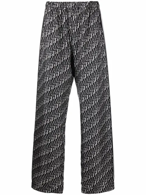 Philipp Plein logo-print pijama trousers Black SABCMUG0036PTE028N