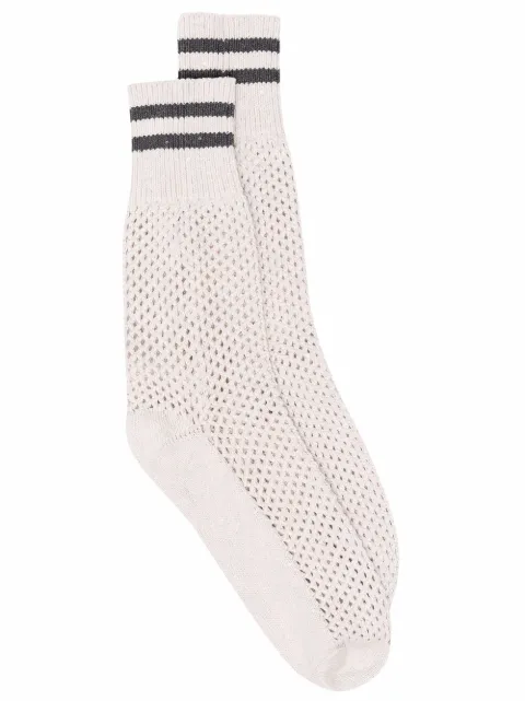 Brunello Cucinelli perforated-detail ankle socks Neutrals MDV797979C2430
