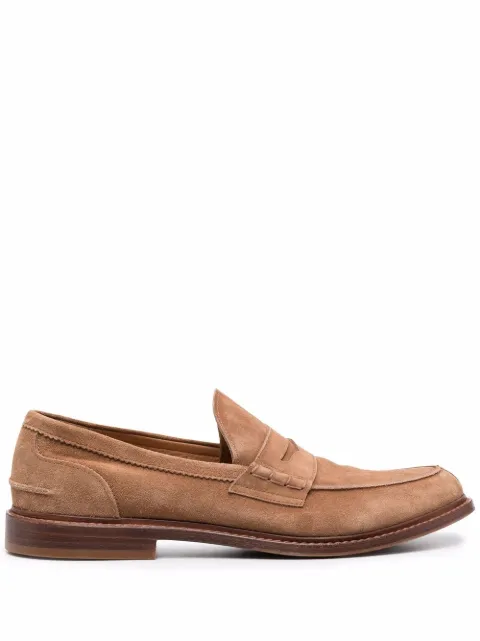 Brunello Cucinelli suede penny loafers Brown MZUINAF829C8174