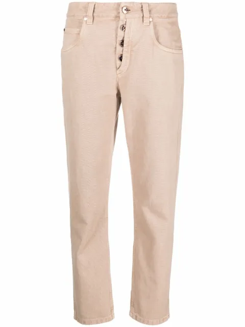Brunello Cucinelli cropped chino trousers Neutrals MB030P5715C8617