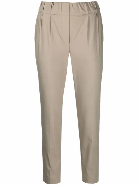 Brunello Cucinelli cropped straight-leg trousers Green M0F70P1673C8599