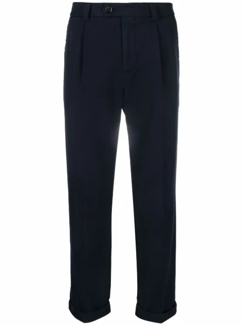 Brunello Cucinelli straight-leg cotton trousers Blue M252DE1450C2517
