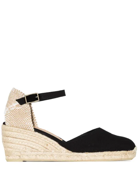 Castañer Carol 60mm wedge espadrilles Black 020977100