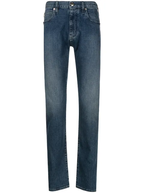 Emporio Armani J45 straight-leg twill jeans Blue 8N1J451G19Z