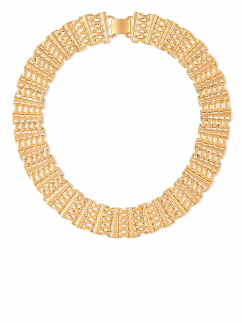 Susan Caplan Vintage 1980s Napier chain-link choker necklace Gold NL024335