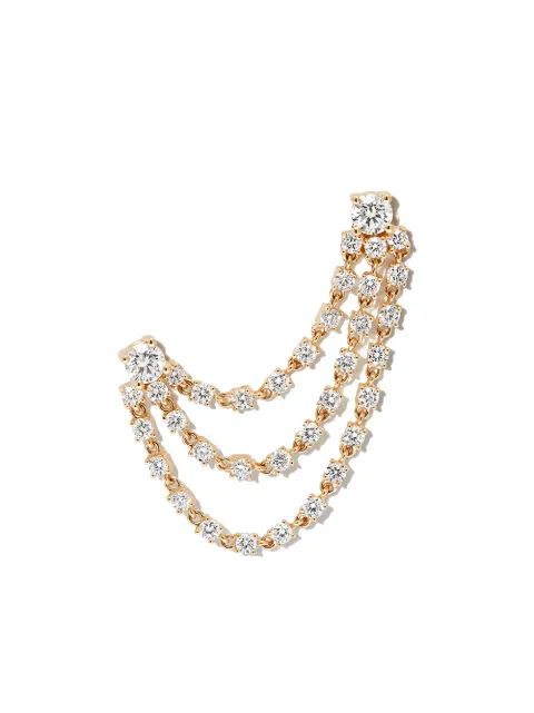 Anita Ko 18kt yellow gold chain-detail diamond earring Gold AKBIA3YG