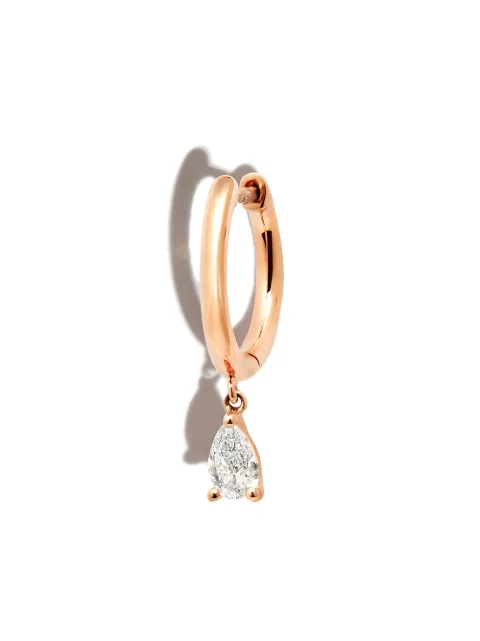 Anita Ko 18kt rose gold diamond huggie earring Pink AKP1HPRG