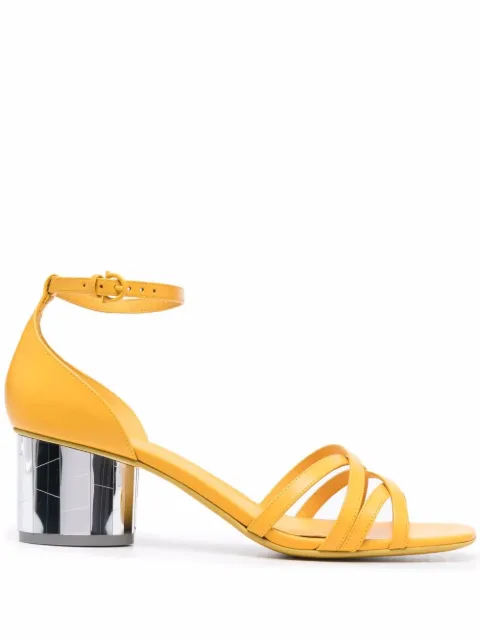 Ferragamo mirrored-heel sandals Yellow 748913