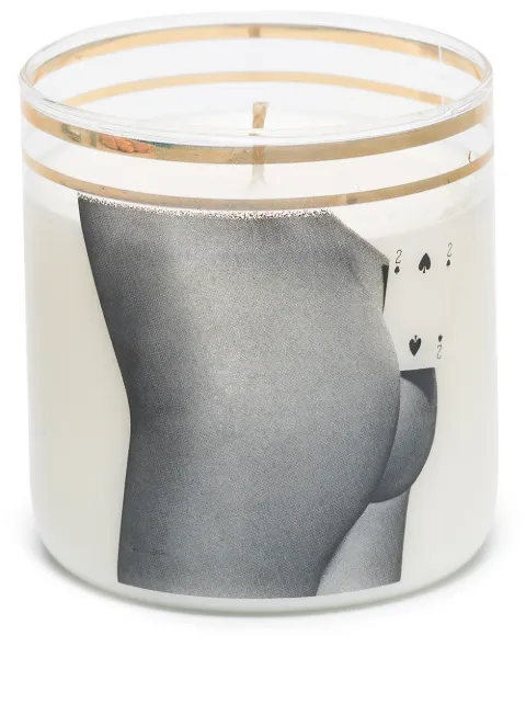 Seletti Two of Spades glass candle Neutrals 14084