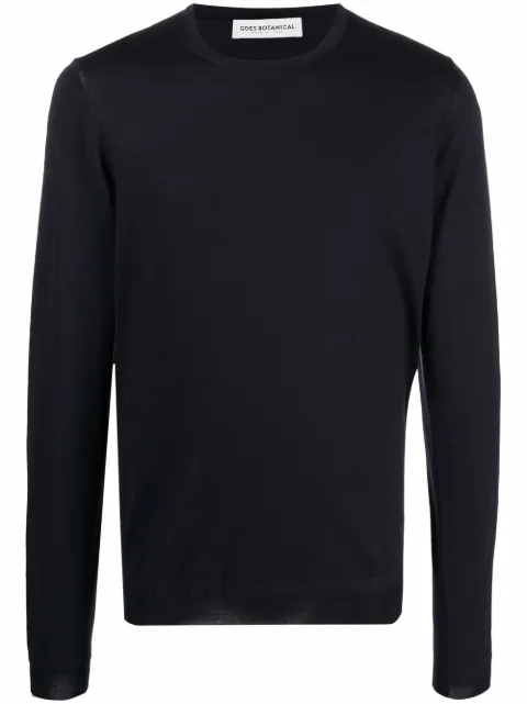GOES BOTANICAL crew-neck knit jumper Blue 132