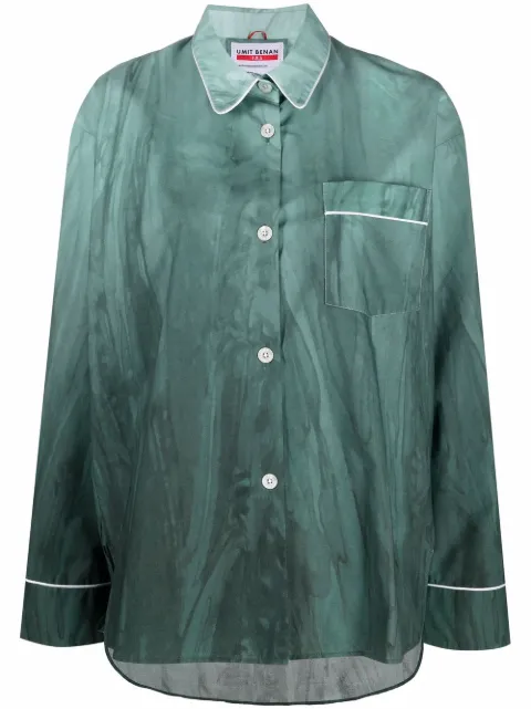 F.R.S For Restless Sleepers pipe-trim pajama shirt Green CA00103TE02278