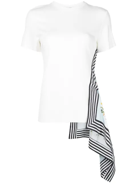 Monse asymmetric graphic-print hybrid T-shirt White MR220403CPJ
