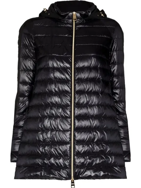 Herno concealed-hood padded jacket Black PI1089D12017