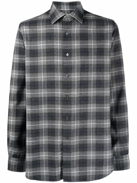 Xacus plaid-check print shirt Grey 218ML91320