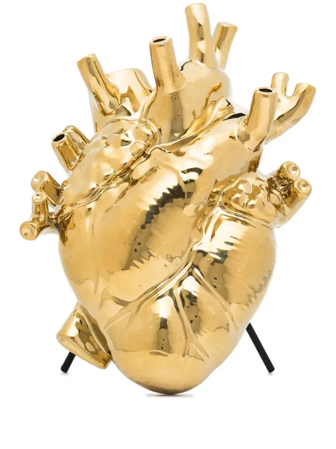Seletti Love in Bloom porcelain vase Gold 09921