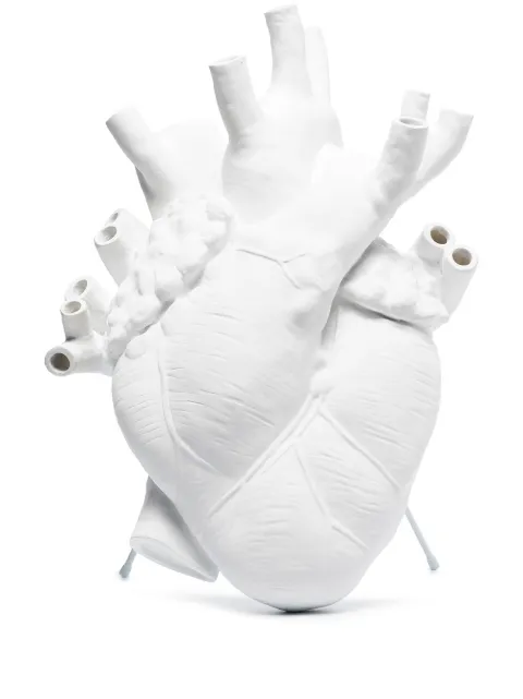Seletti Love In Bloom heart vase White 09924