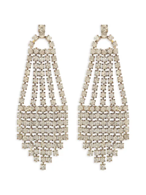 Susan Caplan Vintage 1980s Chandelier crystal-embellished dangling earrings Silver ER024822