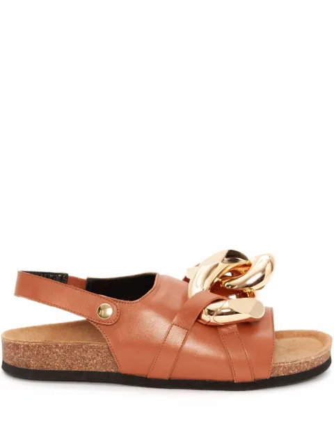 JW Anderson Chain flat sandals Brown ANW38004A14002