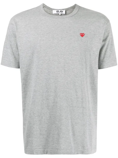 Comme Des Garçons Play embroidered heart T-shirt Grey P1T306