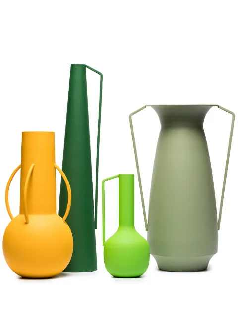 POLSPOTTEN Roman powder-coated vases (set of 4) Green 300205006