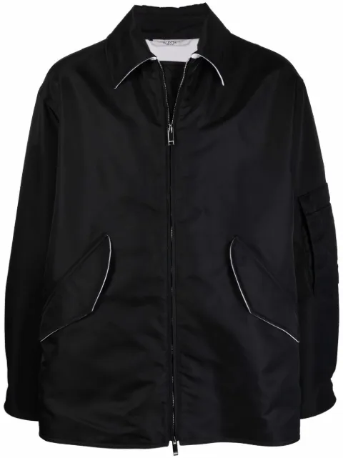 Valentino Garavani zip-up shirt jacket Black VCJG857U9