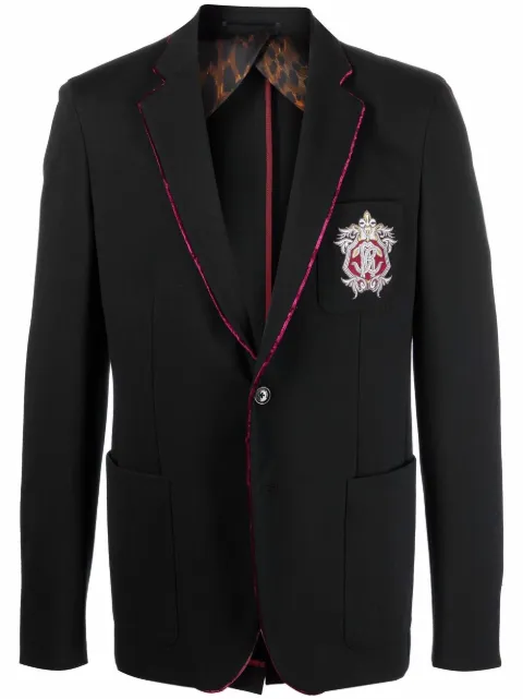 Roberto Cavalli single-breasted tailored blazer Black ORR450JH035
