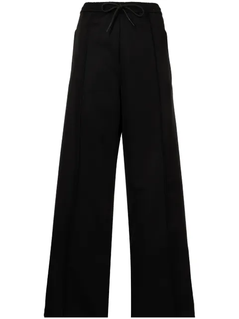 Marni virgin-wool wide-leg track trousers Black PAMA0286U0UTW926