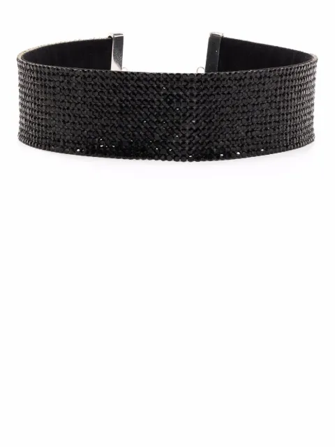 Nuè rhinestone-embellished choker Black 101