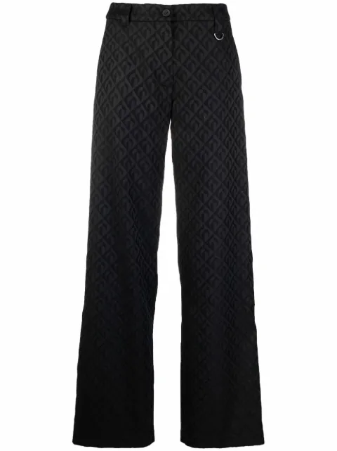 Marine Serre moon-print tailored trousers Black P106FW21W