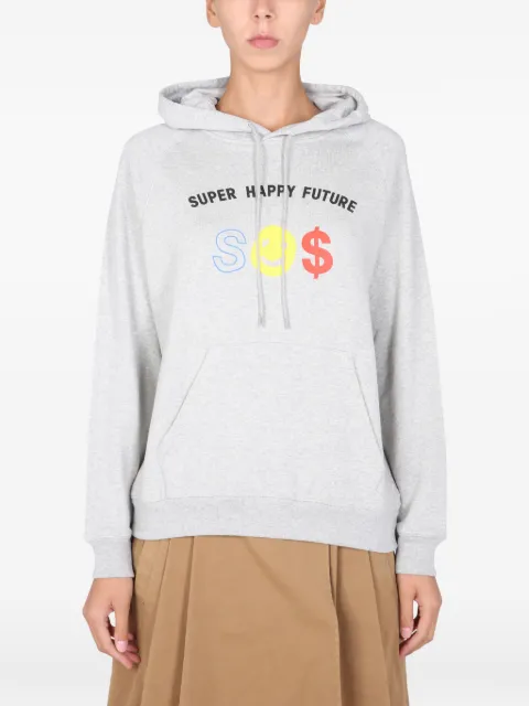 Être Cécile graphic-print hoodie Grey SOSCLASSICHD330G