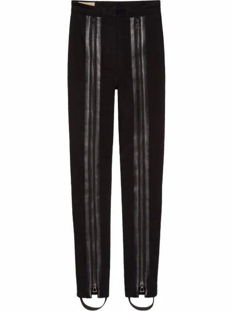 Gucci zip-detail stirrup trousers Black 678743XDBU9