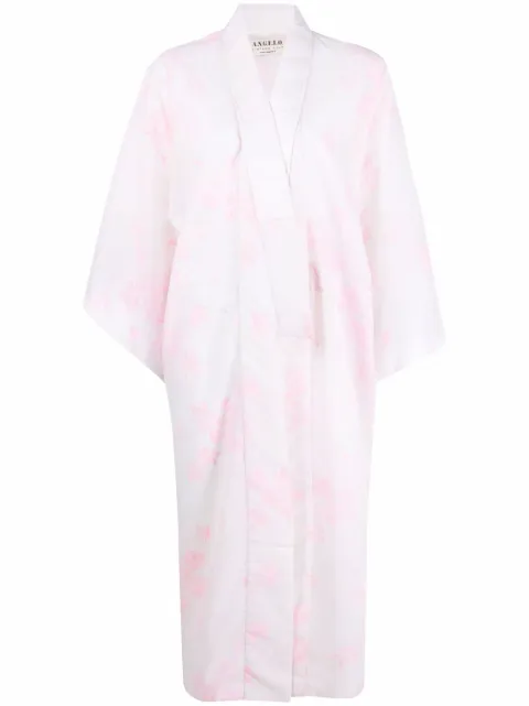 A.N.G.E.L.O. Vintage Cult 1980s floral print square-sleeved coat White ANGL250B