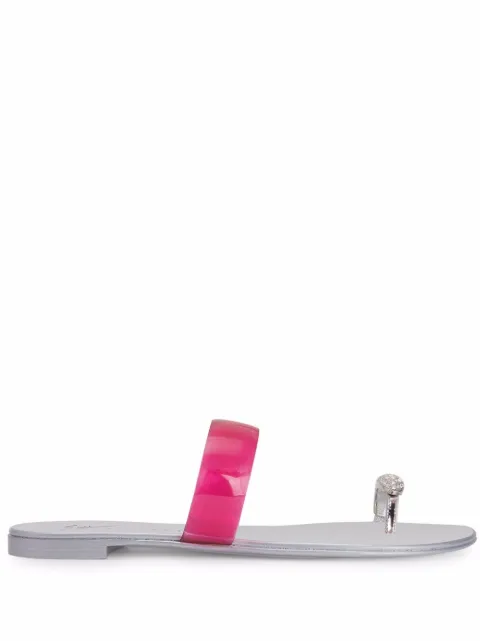 Giuseppe Zanotti Ring Plexi sandals Pink E200019002