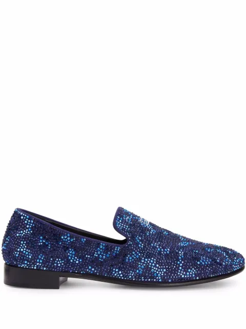 Giuseppe Zanotti Lewis Starlight rhinestone loafers Blue EU20003001
