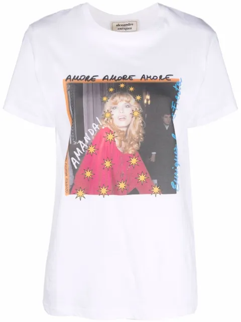 alessandro enriquez photo print T-shirt White AETSCOT11