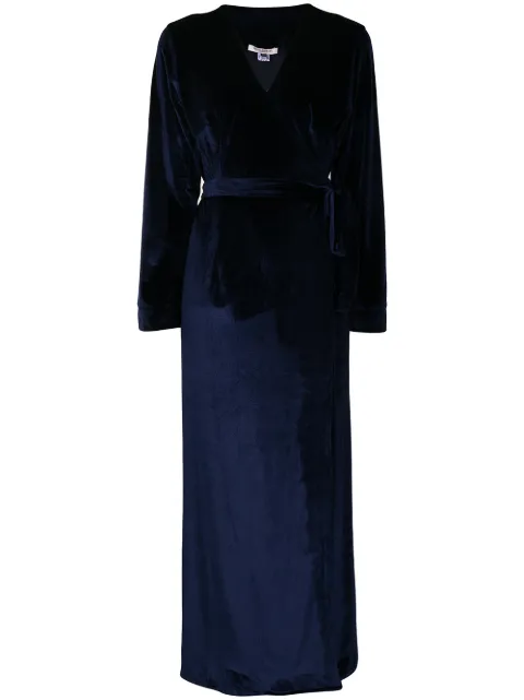 Gilda & Pearl Saratoga velvet robe Blue 5009