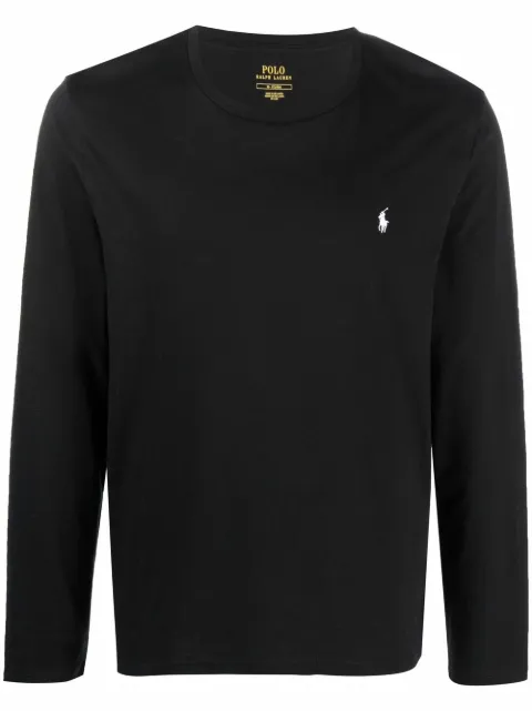 Polo Ralph Lauren logo-embroidered T-shirt Black 714844759001